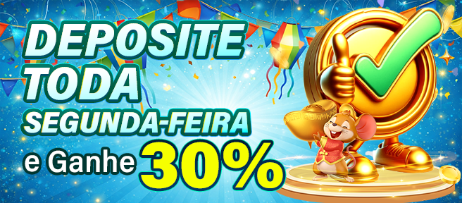 Banner de bônus de depósito de segunda-feira de 30 por cento