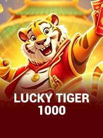 Capa ilustrativa do jogo Lucky Tiger 1000; artigo sobre Aposta por rodada e aposta por linha: não confunda